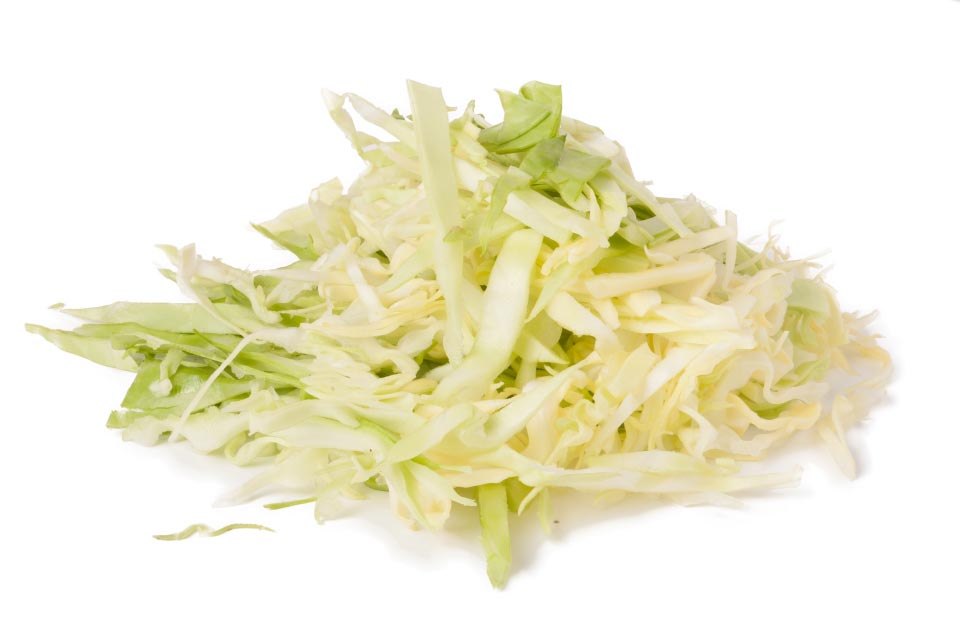 White cabbage, diced